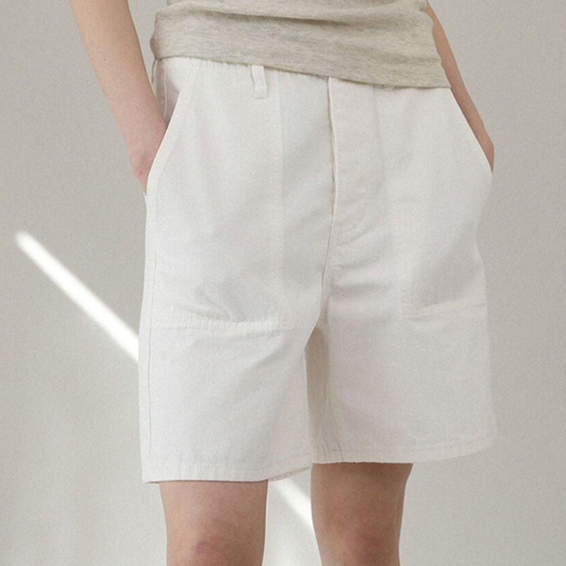 2024 100% Katoenen Dames Shorts Effen Hoge Taille Korte Broek Harajuku Kaki Zwart Wit Sweatshorts Koreaanse Mode Kleding