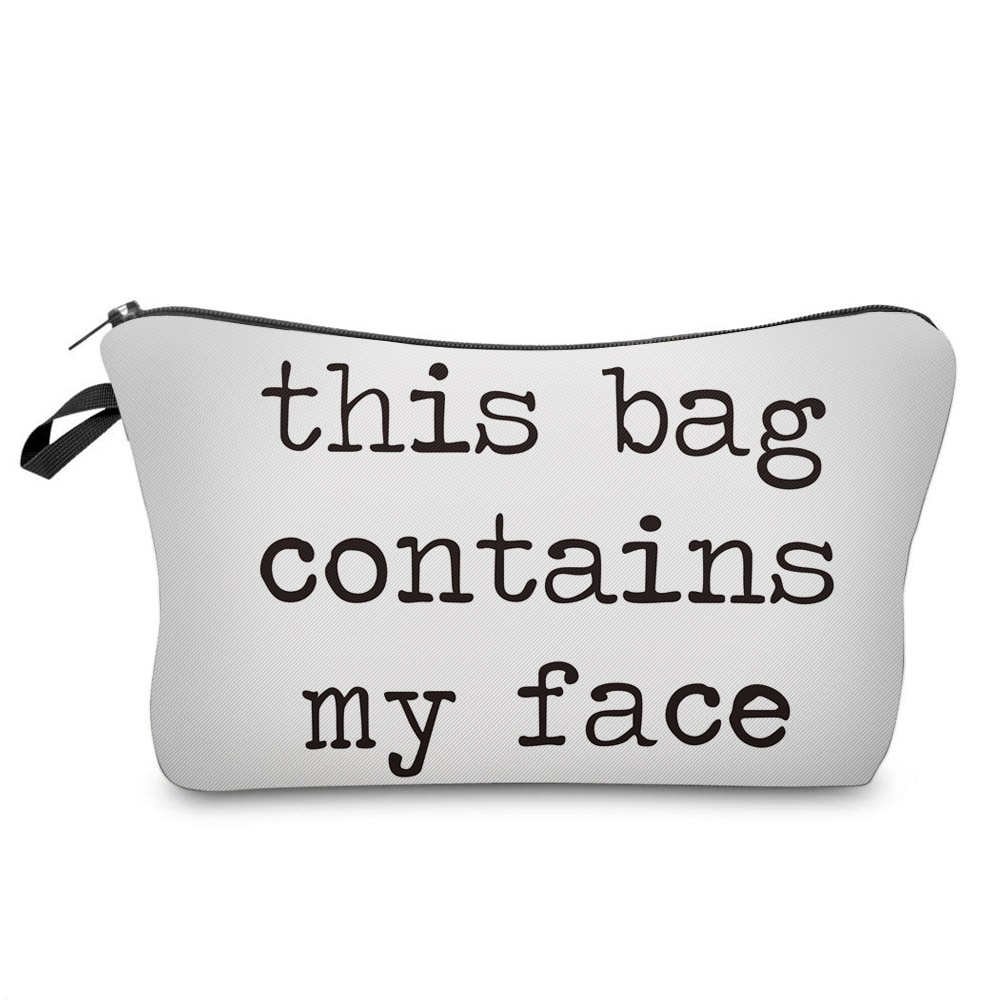 BBL "IK Mijn Wimpers" Brief Gedrukt Make-Up Tas Organizer voor Vrouwen Mode Koele Cosmetische Zakken Opslag Toilettas tas Neceser