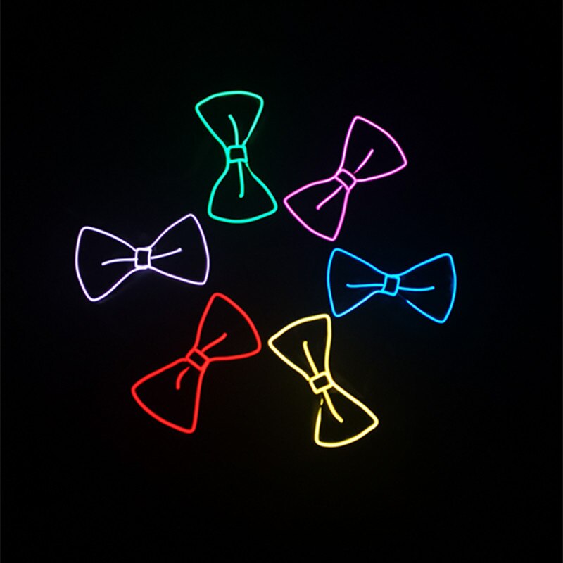 Tirantes luminosos Led para hombre, pajarita, barra de música perfecta, iluminación Led, accesorios para actuaciones y fiestas de disfraces: tie color