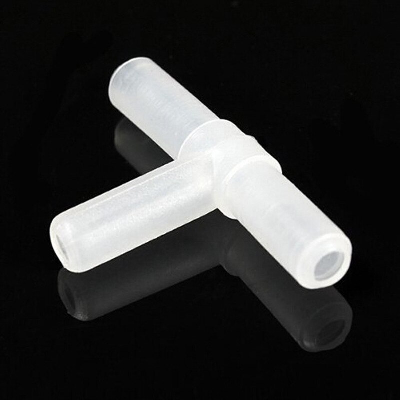10Pcs 4Mm Plastic T-Weg 3-Way Hose Aquarium Fish Tank Luchtpomp Line Tubing Gewrichten cross Connectors Pomp Air Tube Accessoires