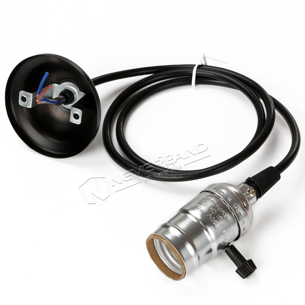 Base de enchufe de rosca para lámpara Base de lámpara Retro, soporte Edison, Bombilla colgante con cable de interruptor, E27 110V/220V