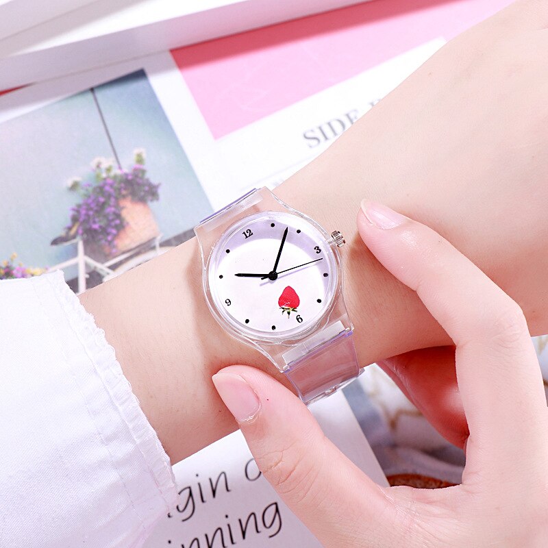 Children's Cartoon Watch Baby Hour Safety Silicone Watchband Kids Clock Waterproof Boy Transparent School Student XX3081: 3
