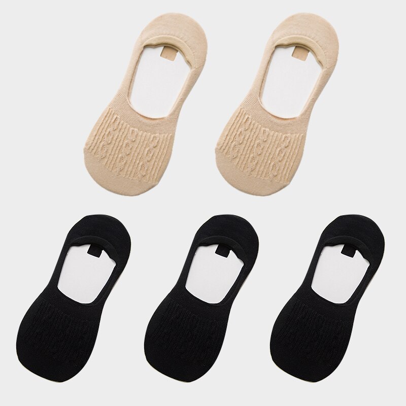 Candy Color Invisible Non-slip Low Cut Socks Women Casual Cotton Breathable Ankle Boat Socks 5Pairs: style Q 5 pairs