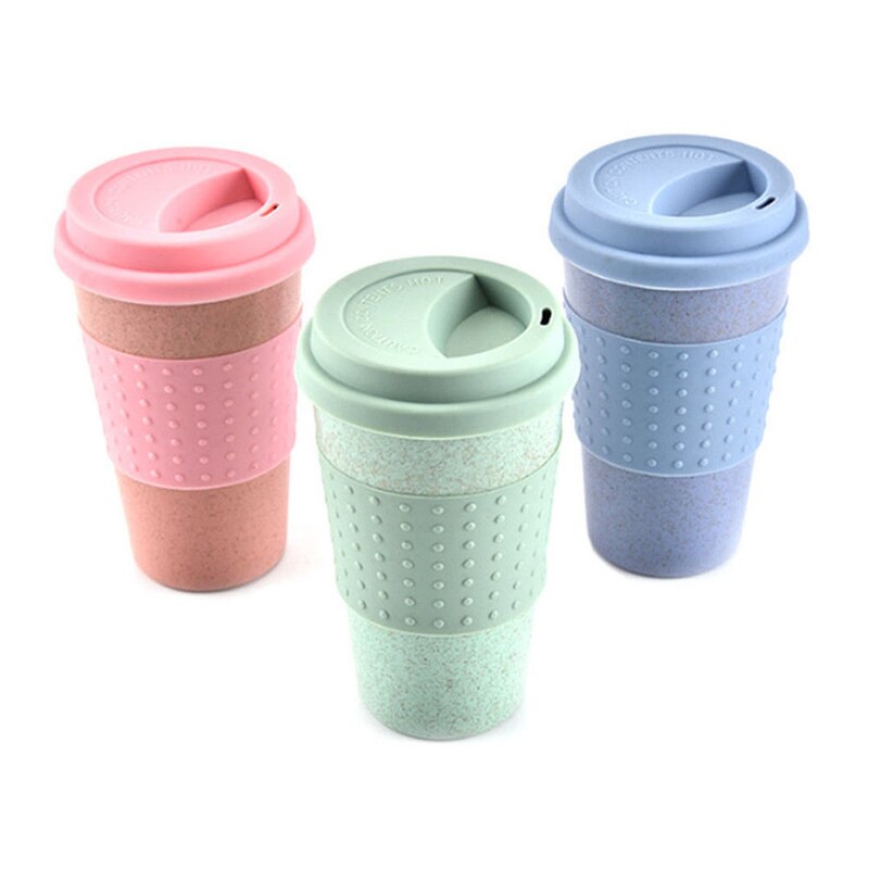 Tasse en fibre de bambou, ML, tasse en paille de blé, boisson créative, réutilisable, voyage, , 300