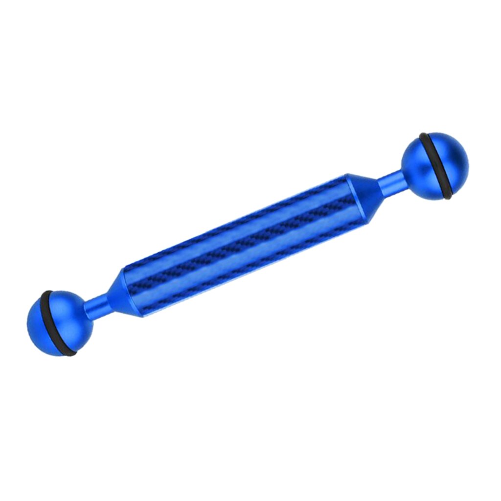 6 polegada comprimento 20.8mm diâmetro duplo bolas de fibra de carbono flutuante braço estender suporte, diâmetro da bola: 1 polegada azul