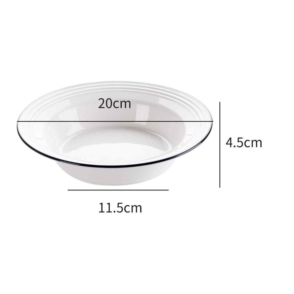 Plato de cerámica blanco grande redondo para sopa, plato hondo, vajilla creativa para el hogar, plato de desayuno, platos de China