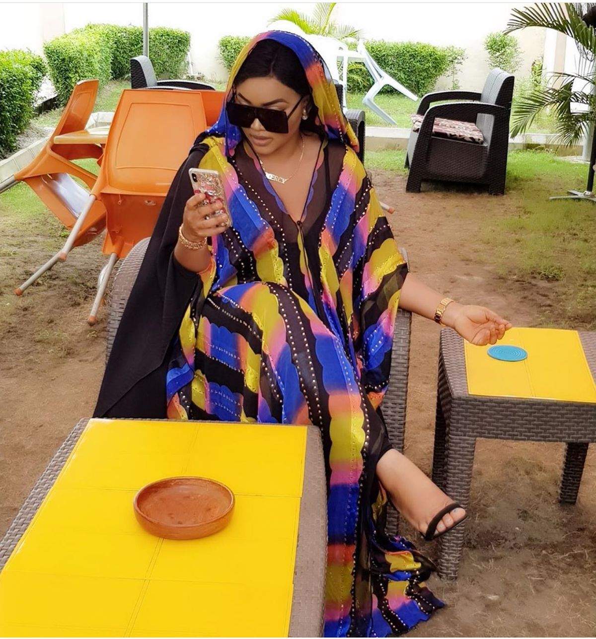 Women Dashiki African Stripe Print Maxi Dress Loose Cloak Chiffon Party Nigeria Clothes Kaftan Robe Muslim Abaya Hijab Dress