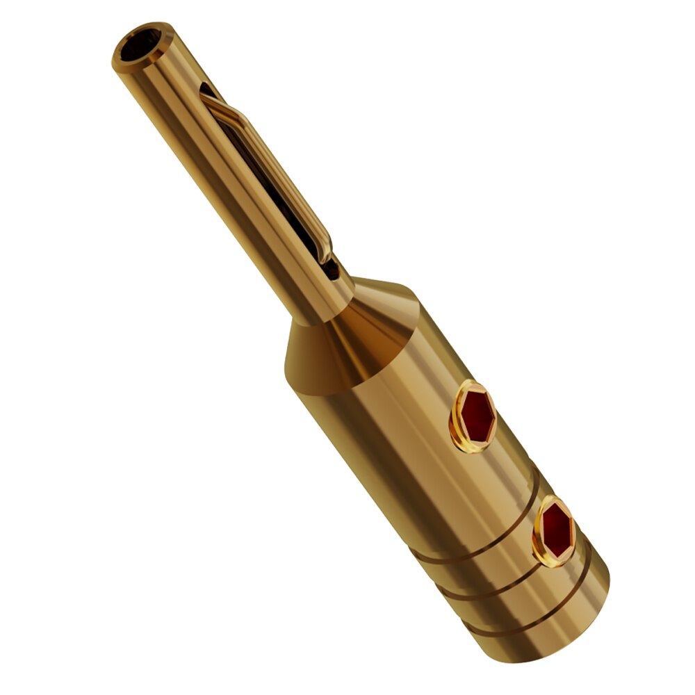 Monoaudio B80 99.998% connecteur de fiche banane en cuivre pur rouge plaqué or/Rhodium, prise de câble Audio pour haut-parleur: 1Pcs B80G