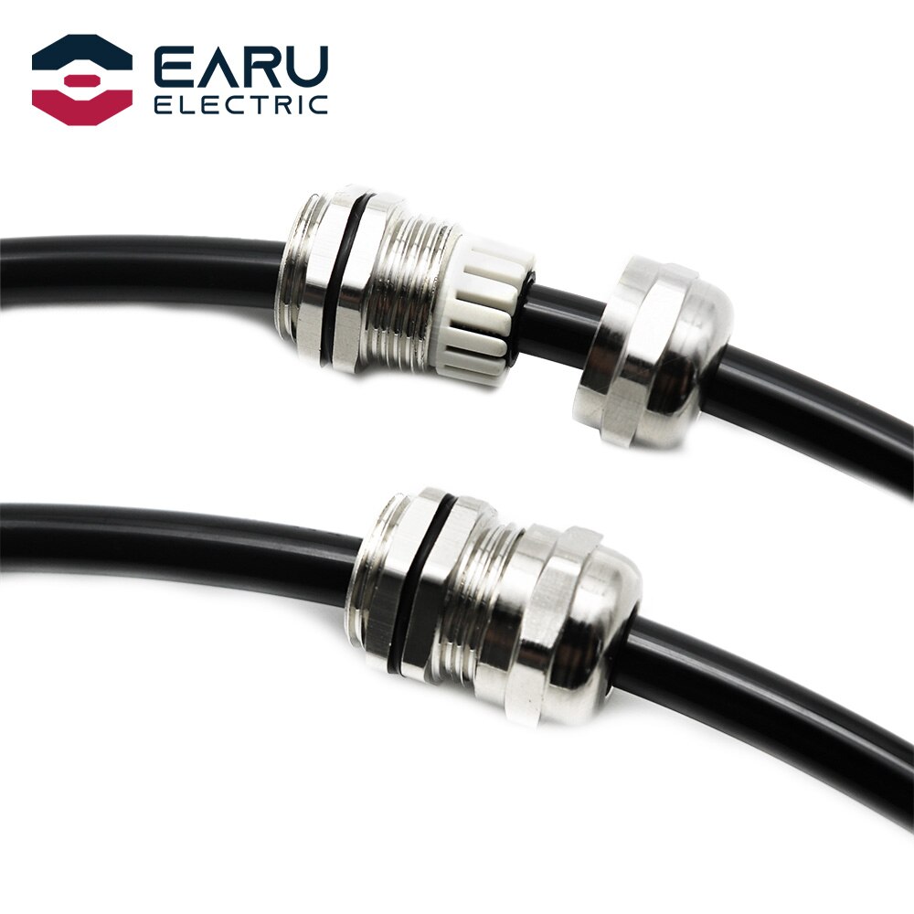 1PCS PG Series Metal Waterproof Joint Fixed Sealing Cable IP68 Cable Connector Brass Nickel Plated Gland Connector