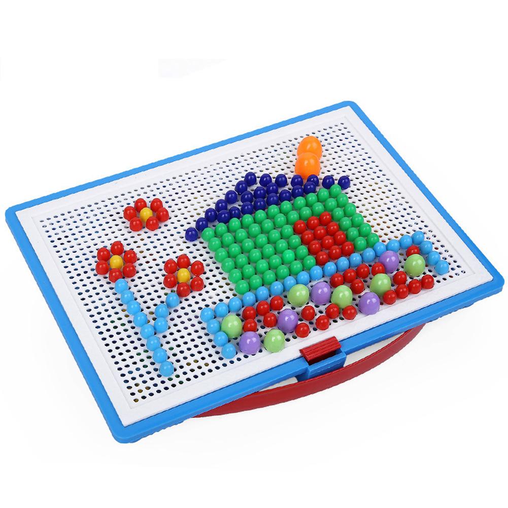 Puzzel Grappige Patronen Speelgoed Chilren Kids Creatief Speelgoed Vroeg Leren Educatief Mozaïek Pegboard Paddestoel Nagels Jigsaw Meisjes Speelgoed