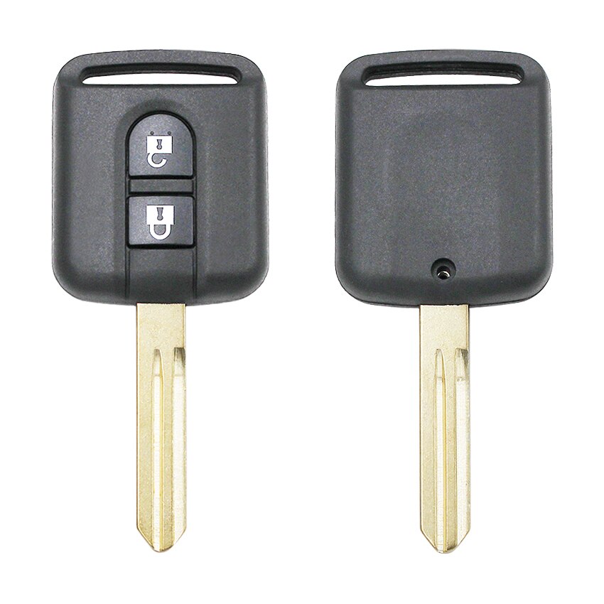10 unids/lote 2 botones funda inteligente para llave de coche sin cortar para Nissan x-trail Micra K12 Qashqai Navara Almera Cargo Primera