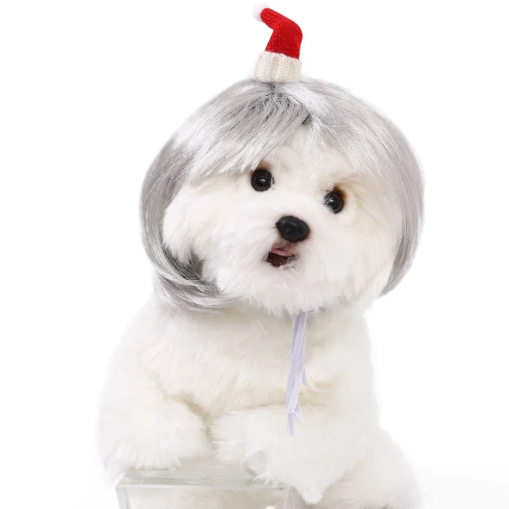 Divertente parrucca verde per cani ricci parrucche costume per cani