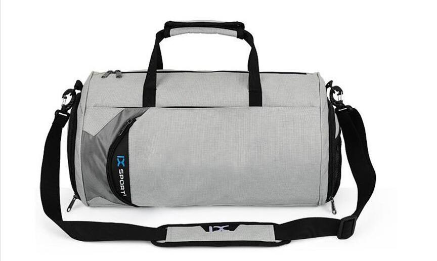 Fitness Sport Handtas Waterdichte Gym Training Tas Mannen Vrouwen Travel Camp Hike Multifunctionele Bagage Schoudertas: Light gray samll