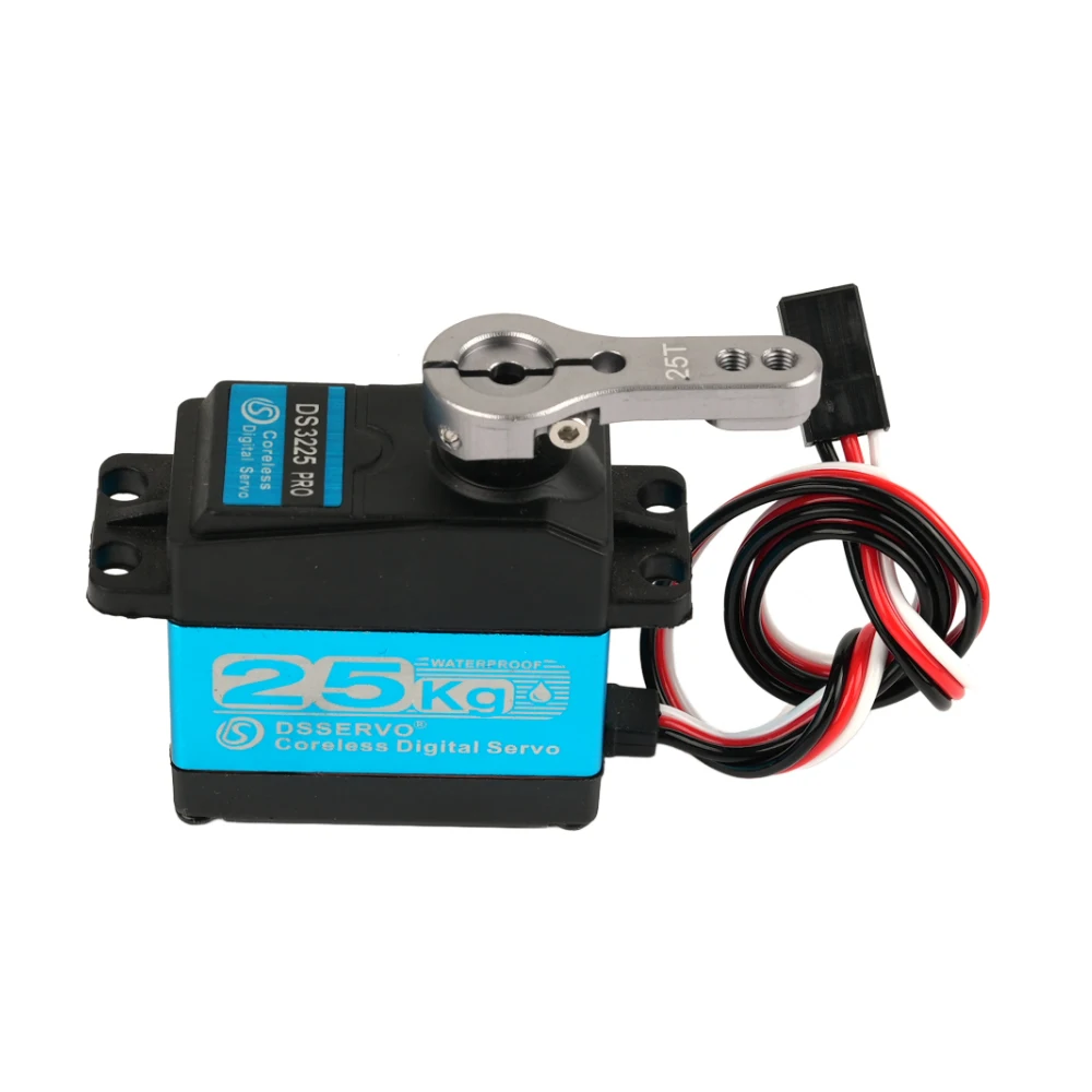 DS3225 Pro actualizar 25KG Servo Digital sin núcleo alto Torque 180/270 grados engranaje de Metal impermeable para 1:8 1:10 1:12 RC coche Robot