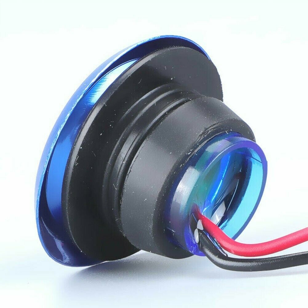 Fuleem 20PCS Mini 12V-24V 3/4 Inch Bullet Round Blue LED Side Marker Indicator Lights For Truck Boat SUV ATV Waterproof