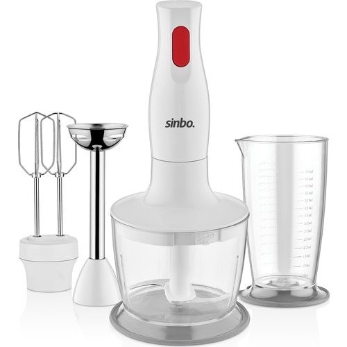 Blender submersible with 4 immersion whisk chopper shredder machine home appliance kitchen sinbo smoothies launch price