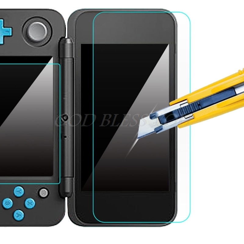 1 ensemble En Verre Trempé Protecteur D'écran LCD Pour Nintendo 2DS XL/LL 2DSXL/2DSLL Film Protecteur