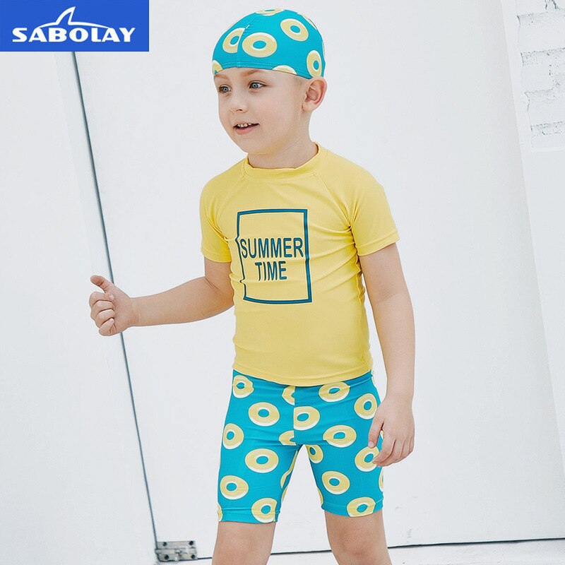 Kids Wetsuit 2-Piece Set - Boys Sun Protection Swimwear UPF 50+ - Nylon Neoprene