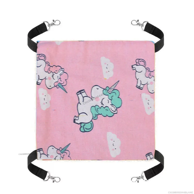 Hamaca de lona para gatos, camas para hámster, cama colgante de doble cara, columpio para mascotas, hámster, ardilla, conejo, descanso, suministros para dormir: M / Chocolate