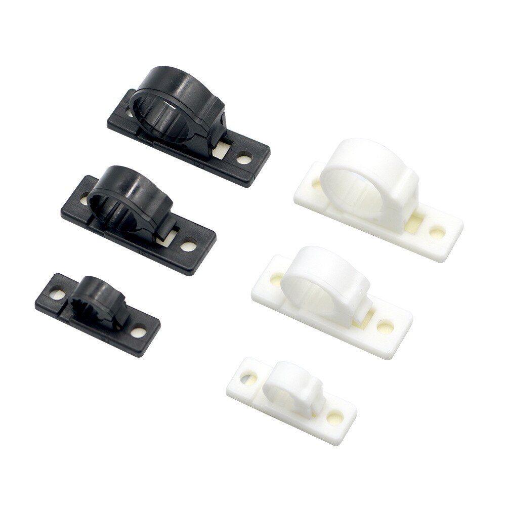 10pcs Sticky Wiring Fixing S Base Hook Wire Cable Gadget Clip Adhesive Wall Snap Type Fixed Cable Line Clip Clamp