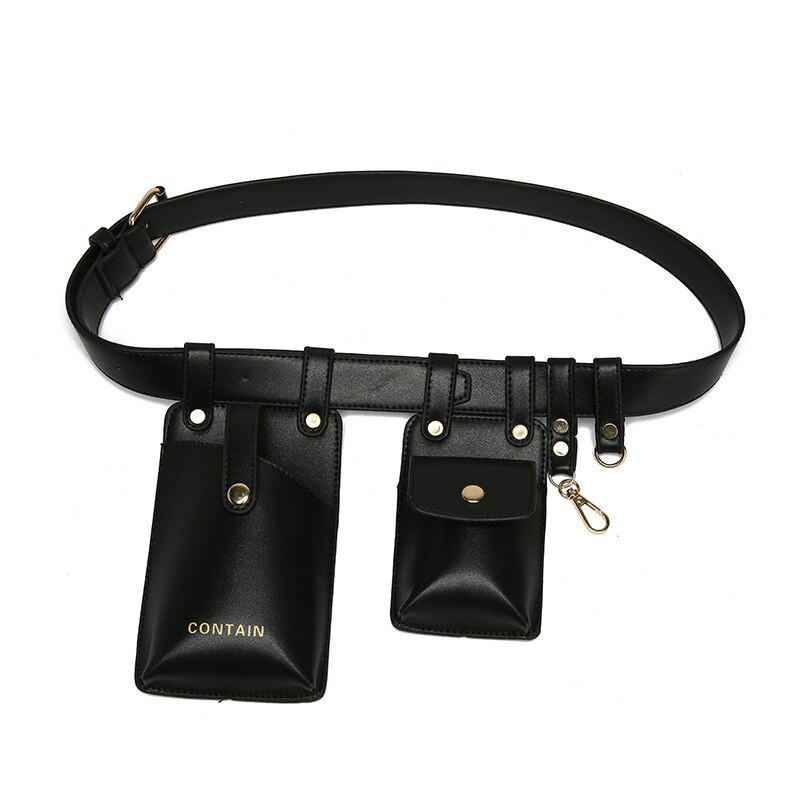 Sac à bandoulière en cuir pour femmes, sac à bandoulière en cuir PU, sac banane, sac de poitrine, clé pour téléphone portable,