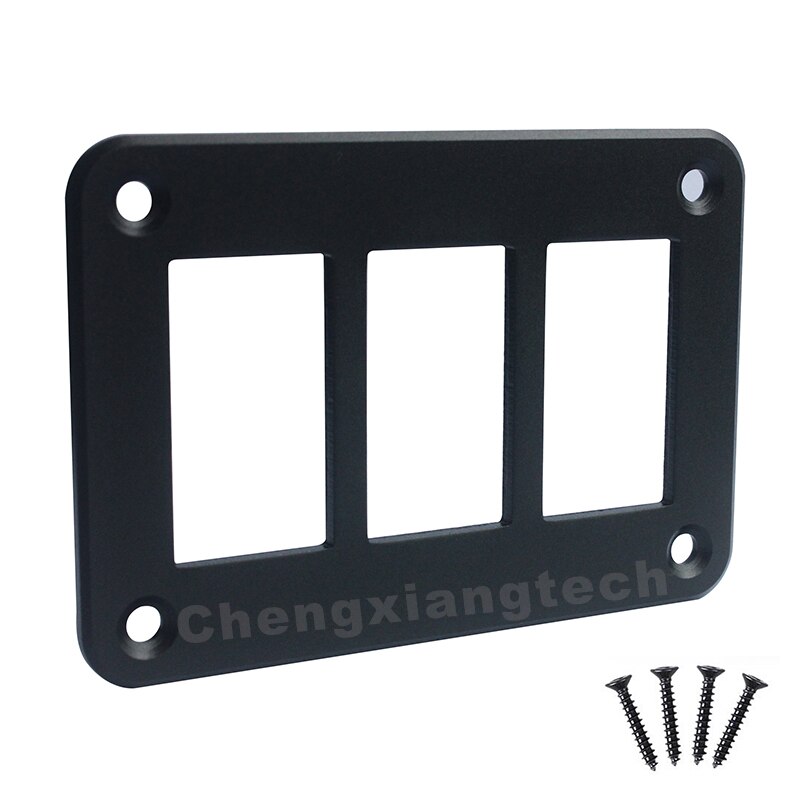 Dual Led ON OFF Switch Base 5PIN SPST Waterproof IP68 12V 20A 24V 10A Switch Body, Car Boat Rocker Switch Accessories: 3 Gang holder