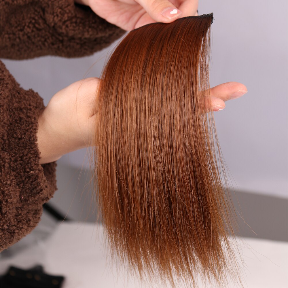 Mini Clip In Hair Pieces Clip In Hair Extensions For Short Hair Add Top/Side Volume Natural Hair Top Side Cover Hairpiece