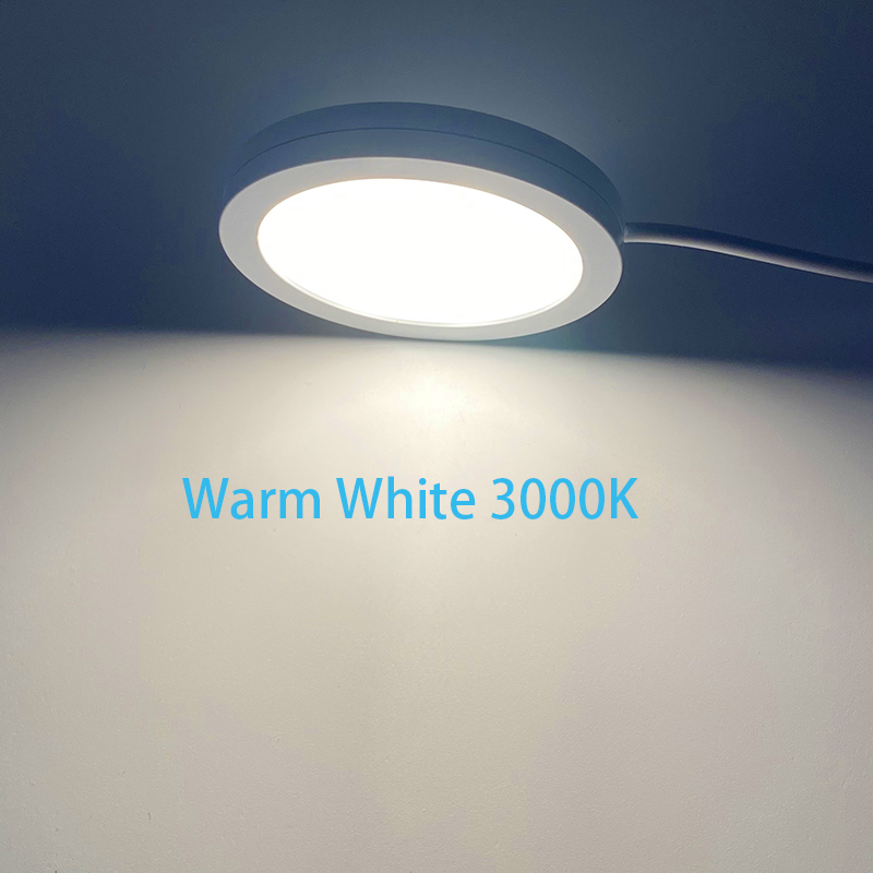 Ultraslanke LED-spot USB 5V LED onder kastplanklicht Caravan Campervan Spotlight Binnenlicht met schakelaar 3W: Warm White / Blauw