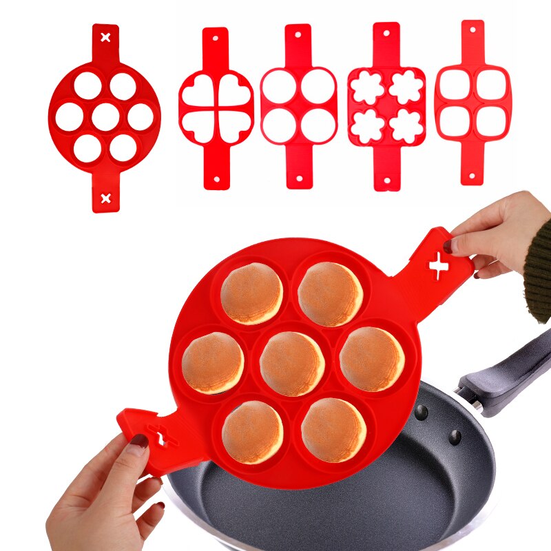 Pancake Maker 4 trous Omelette Poêles à oeufs antiadhésives Poêle à