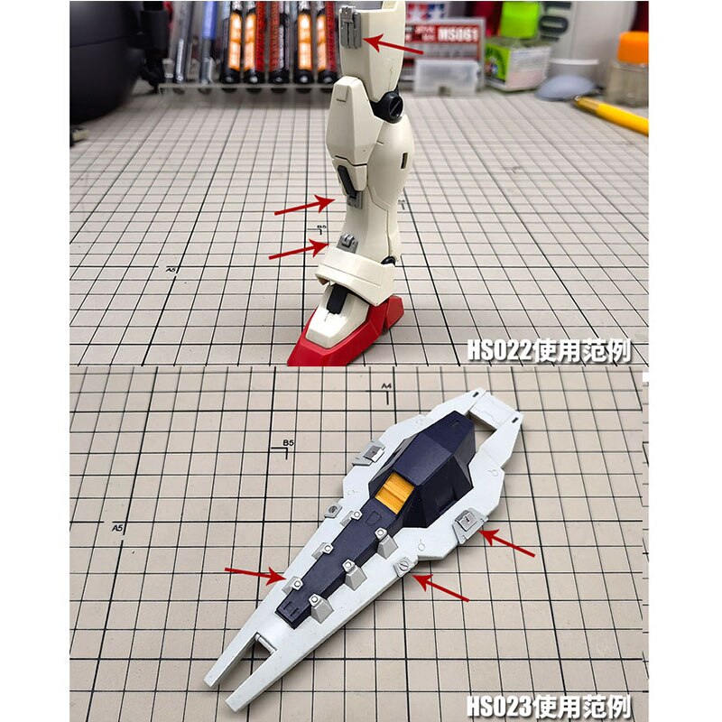 Update Accessories for Gundam Sci-fi Model Detail Modification Split-piece Reactive Armor HS019/022/023