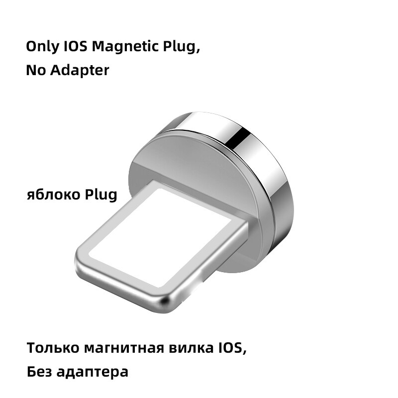 LOERSS Magnetic Micro USB Adapter For iPhone Samsung Xiaomi Micro USB Female To Type C Male Cable Magnet Converters Connector: for iPhone plug