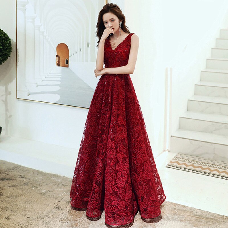 Party Evening Long Section Thin Toast Dress main image 1