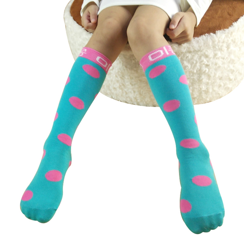 Knie Hoge Sokken voor Meisjes Kids Kleurrijke Dots Elastische Kinderen Lange Sokken Casual Mooie 3-10 Jaar