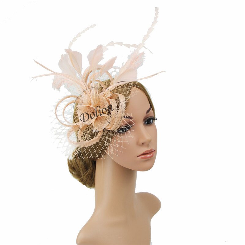 Women Chic Fascinator Hat Cocktail Wedding Party Church Headpiece Headwear Hair Clip Accessories