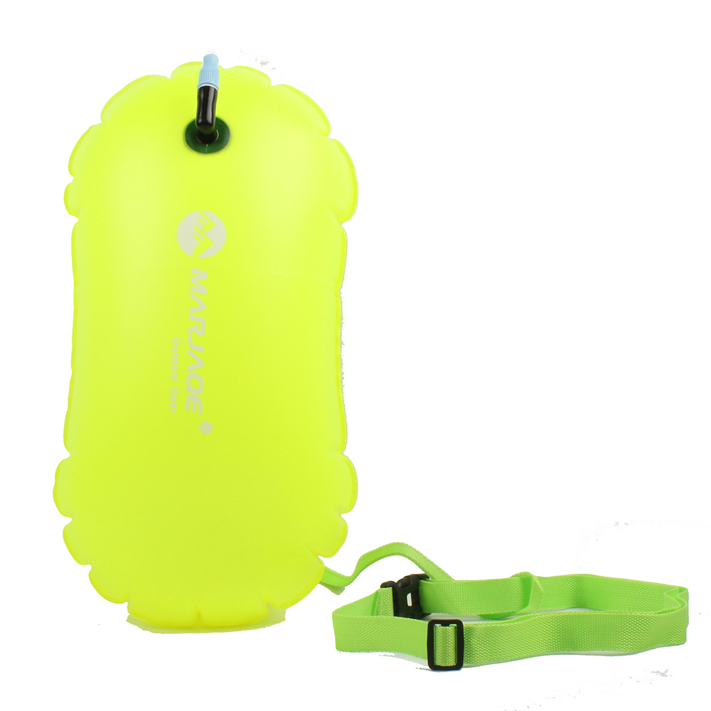 2022 Swim Safe Buoy Tow Floats Pool Open Wild Swimming Inflatable Air Bag Orange: Fluo Yellow