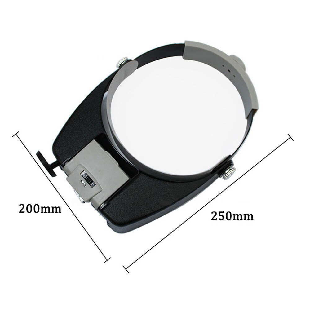 Head Wear Magnifier Adjustable Size Headband Magnifying Repair Work Light High Transparency LED Light Head Lamp
