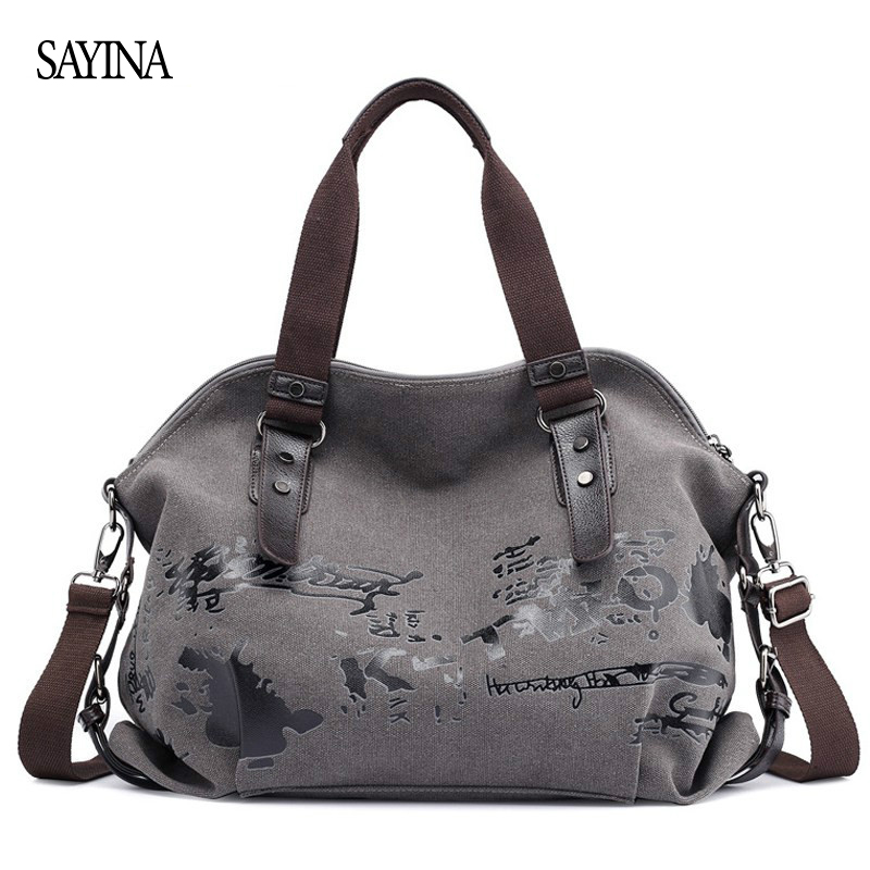 Canvas Tassen Voor Vrouwen Mode Graffit Toevallige Handtas Grote Capaciteit Canvas Schoudertas Crossbody Tassen 2022 Sac A Main muje