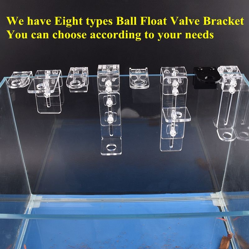 Support de Valve à flotteur à bille, 8 Types, support de serrage en verre pour Aquarium, Valve à flotteur pour Aquaculture, connexion, accessoire réglable