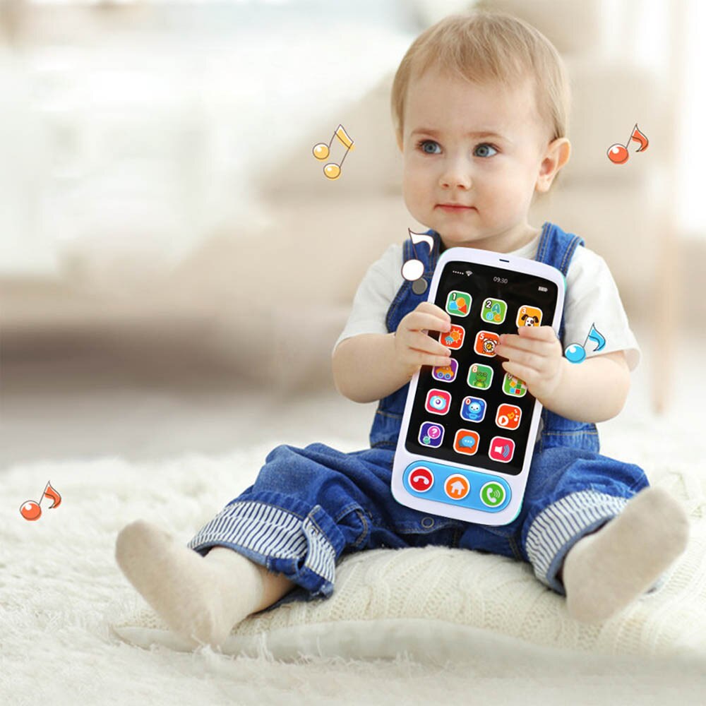 Juguete de simulación de bebé para teléfono móvil, canciones musicales de aprendizaje para teléfono móvil, juguetes educativos para niños con sonido de animales