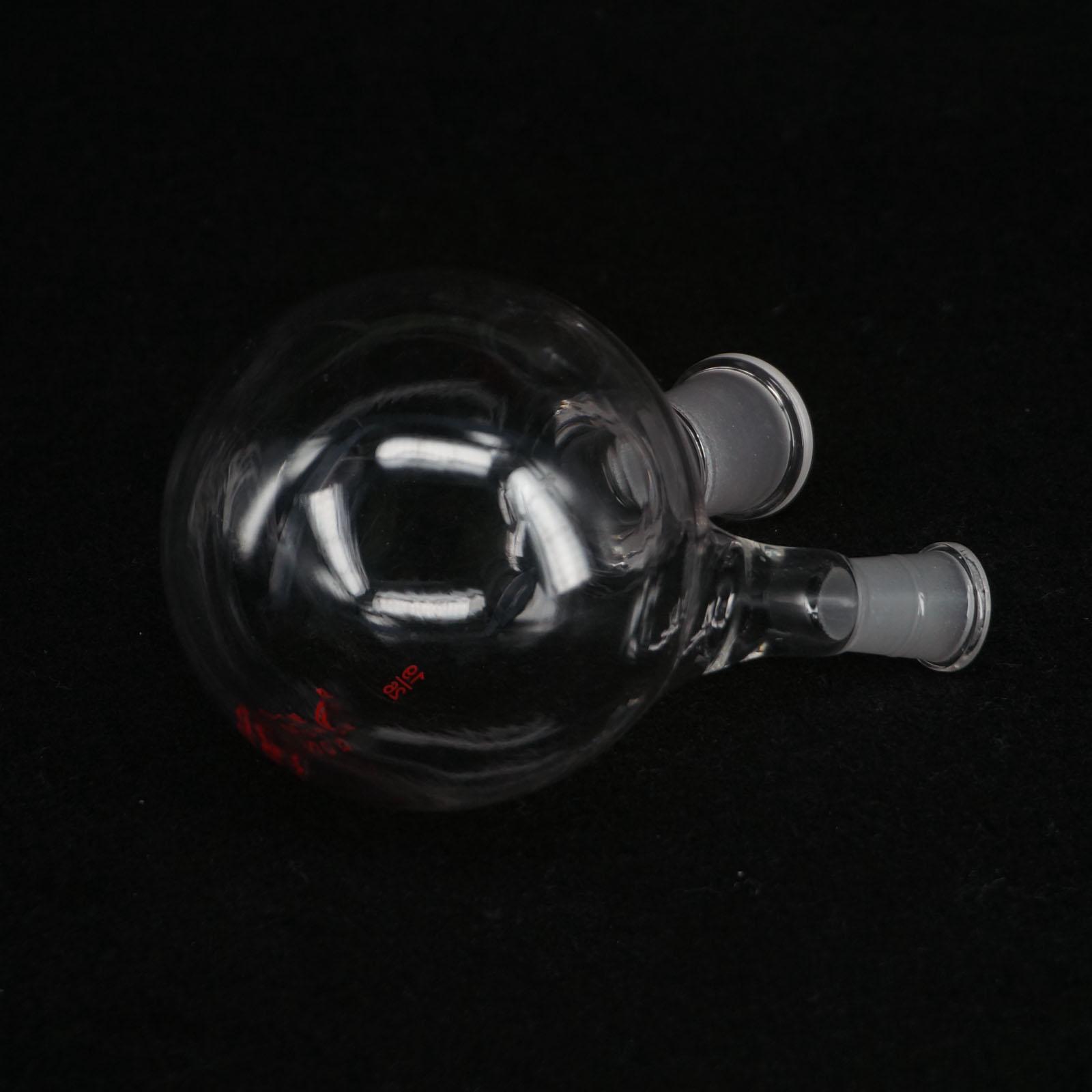 250ml 19/14# Central/Branch Joint 2-neck Round Bottom Lab Glass Boiling Flask