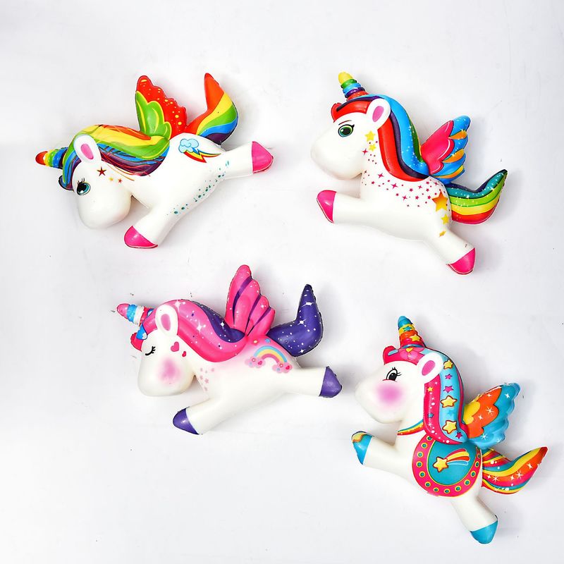 Kawaii jouet de licorne colorée, parfum de pain à montée lente, doux, Simulation amusante, anti-Stress, de noël pour enfants