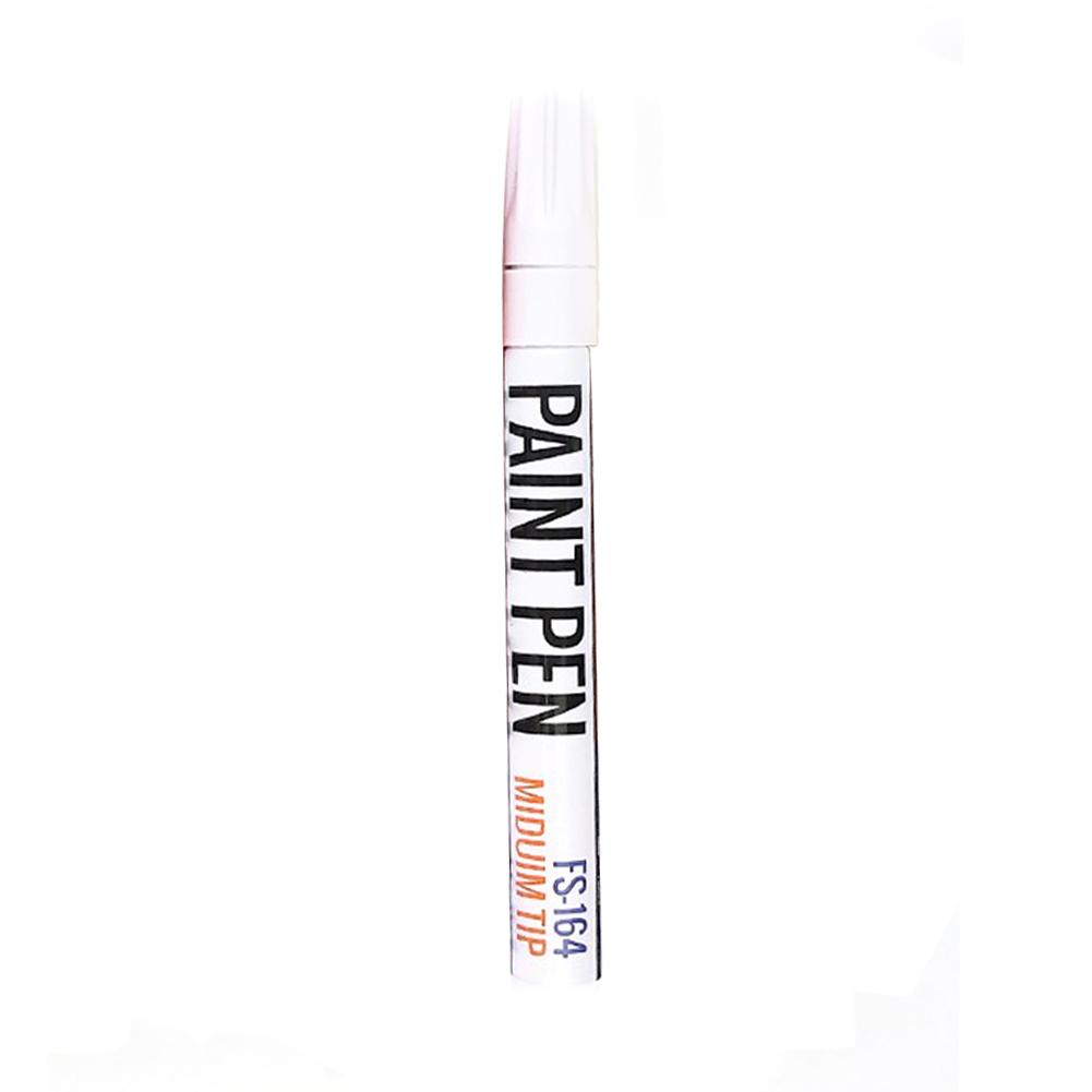Bildæk maling tusch vandtæt permanent tusch pen kontor papirvarer vandbaserede premium tuscher fill paint pen: Hvid