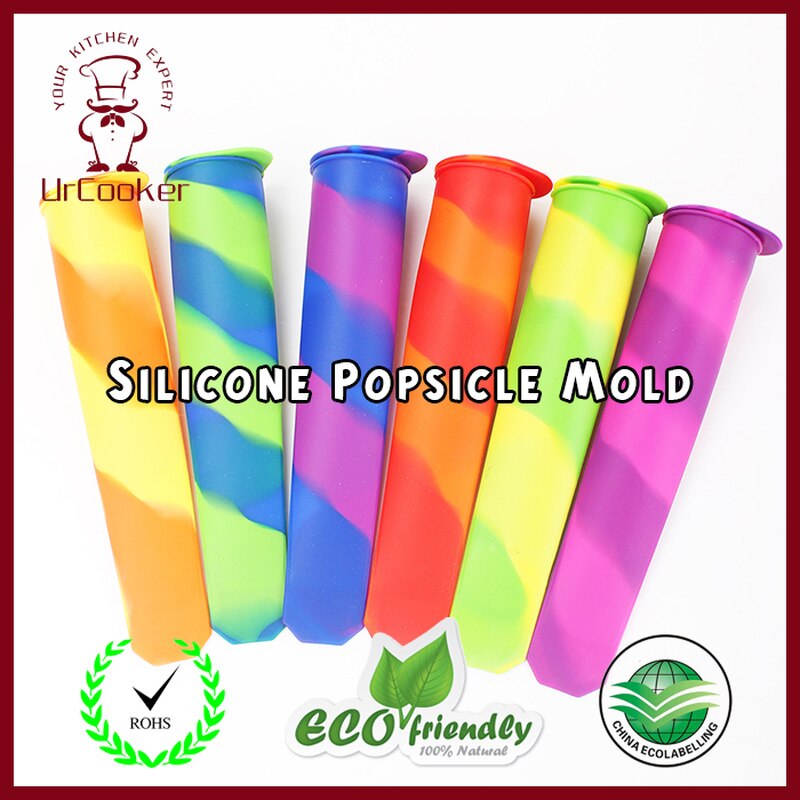 4 Pcs Bunte Silikon Push Up Ice Cream Jelly Lolly Pop Maker Popsicle Form