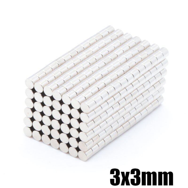 800 stuks 3 x 3 mm mini super zeldzame aarde schijf neodymium magneet 3 * 3mm proces ronde magneet ndfeb magneet magnetische magneet