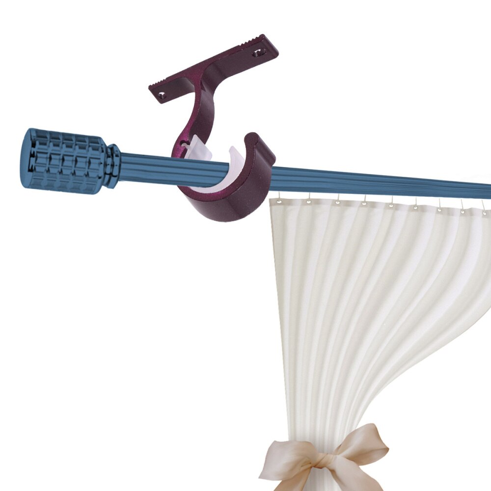 2PCS Curtain Rail Bracket Durable Curtain Bracket Hooks Double Curtain Rod Bracket for Bedroom Home