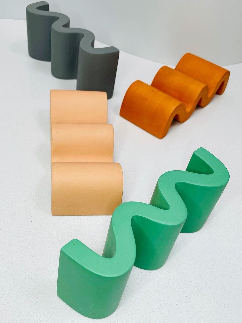 Moules porte-savon en béton et Silicone, ondulé, en ciment, plateau Jesmonite Terazzo, DIY