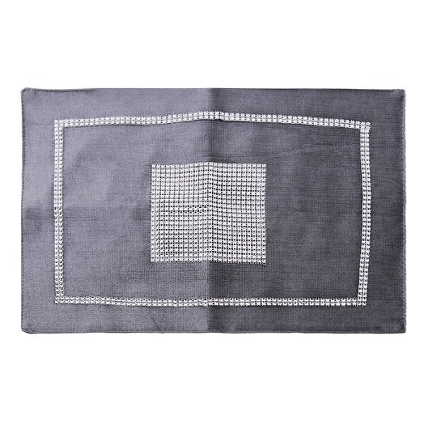 Manteles individuales para cena, manteles de mesa de diamante, cuenco rectangular, servilleta, mesa de lujo, bandeja, posavasos para la decoración del banquete de boda: Gray
