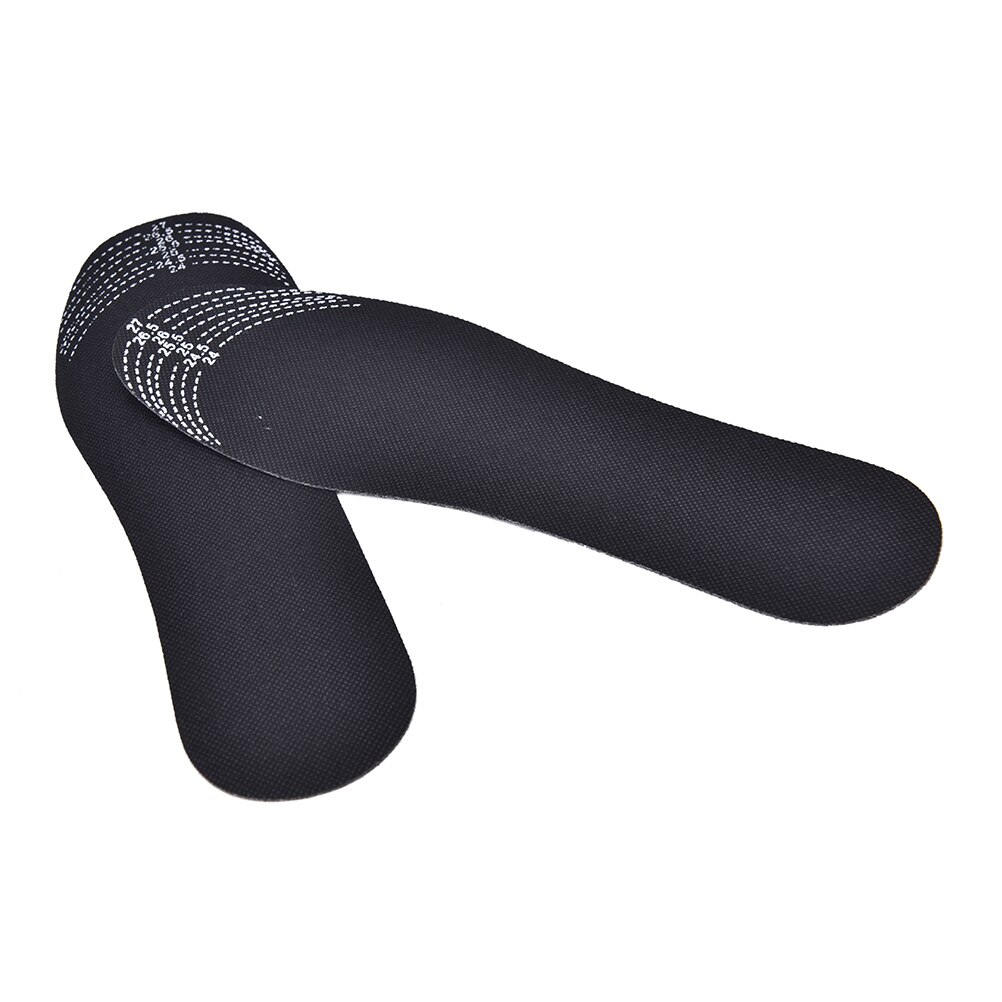 Semelles intérieures noires réglables pour hommes, 1 paire, coussin de pied, Inserts de chaussures, en bambou, charbon de bois, déodorant