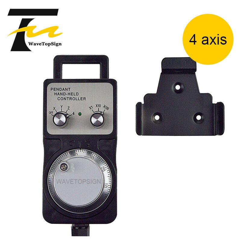 WaveTopSign HandWheel Pulse Generator CNC Electronic HandWheel 4axis 6axis MPG 60mm DC5V 6pin 100PPR use for CNC Router Machine: 4axis / 5V-12V 25PPR
