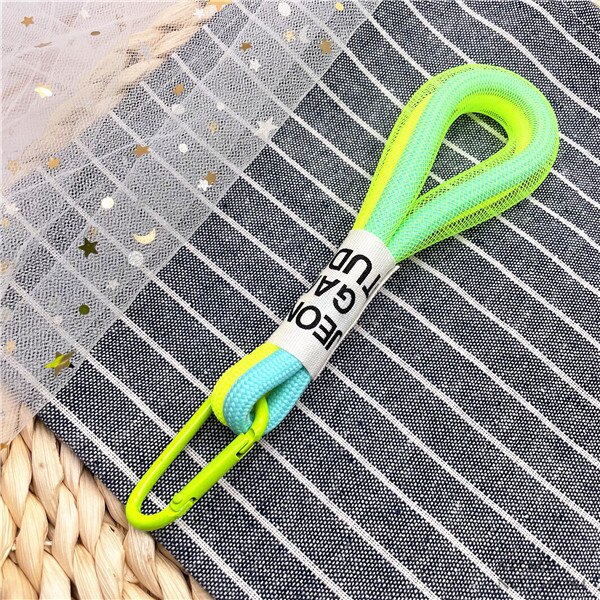 INS Cute Fluorescence Color Lanyard Phone Case For IPhone Multi Function Mobile Phone Lanyard Strap Keys Backpack Short Rope: 003